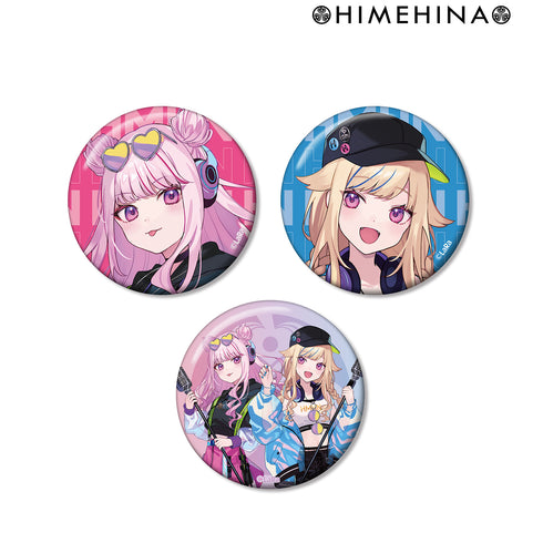『HIMEHINA』描き下ろしイラスト POP ver. ⽸バッジ3個セット